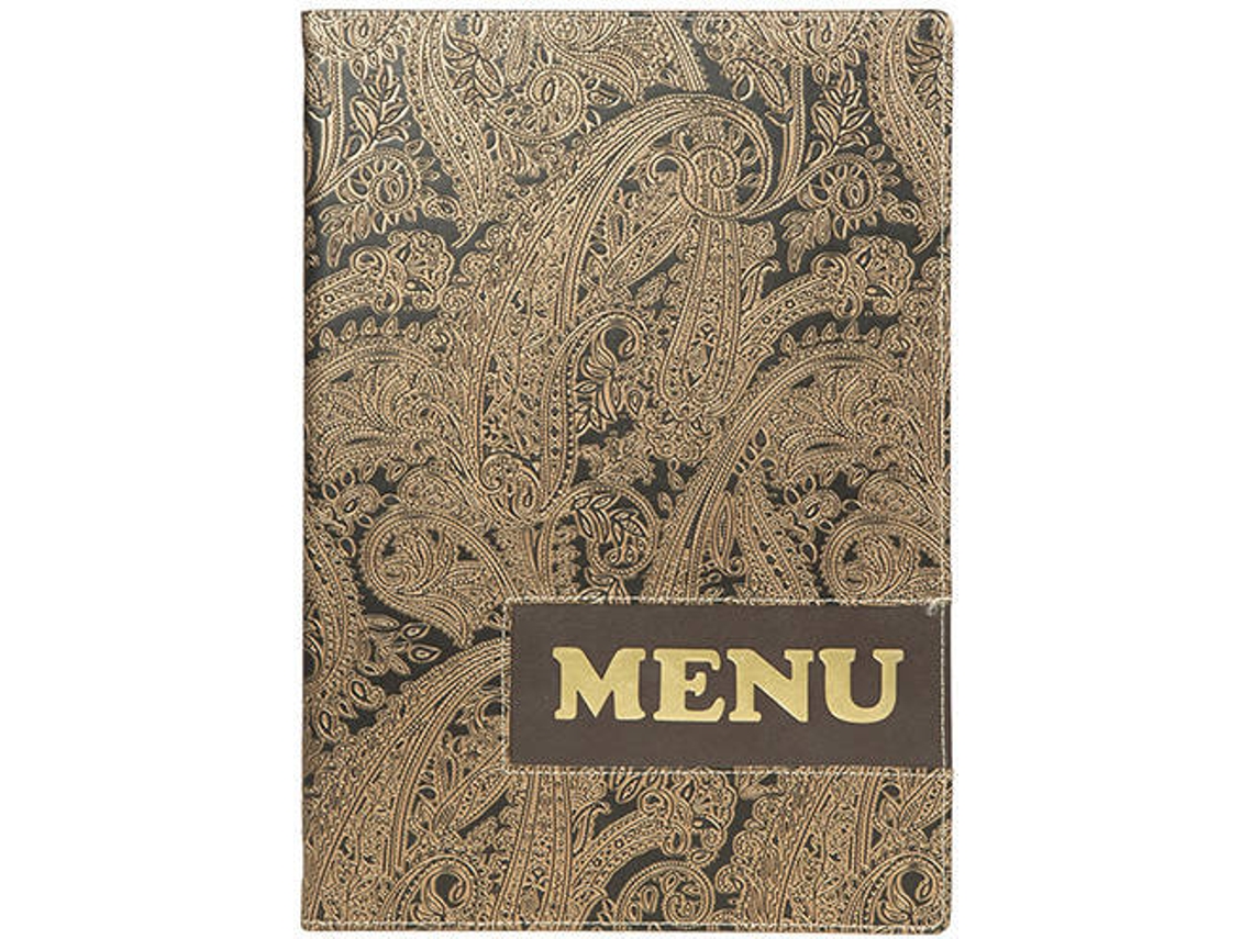 Suporte para Menu SECURIT MC-DRA4-PAISLEY em Pele