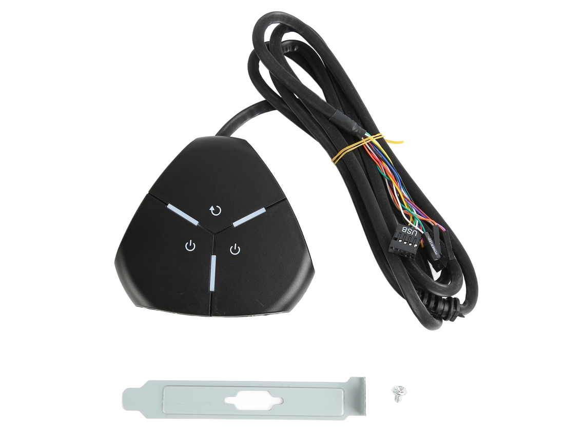 Interruptor De Energia Dual Para Computador Desktop Com 2 Usb E Áudio Botão De Ligação Para Pc