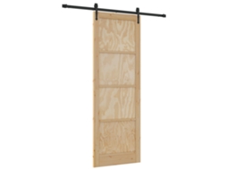 Porta Deslizante Orkdal Natural e Preto 83 X 232 Cm MAISON EXCLUSIVE