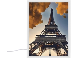 Lindo Abajur De Cabeceira Com A Torre Eiffel Paris, Ideal Quarto, Sala De Estar, Escritório Ou Sala De Informática