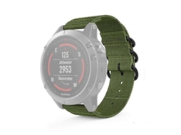 Pulseira De Relógio Lurelia Para Garmin Fenix 3 / 5x Universal 26 Mm Três Anéis Nylon Exército Verde