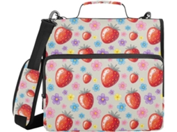 Pasta organizadora com alça de ombro, diversos bolsos de 3,8 cm, 3 compartimentos com fecho, ideal para documentos.