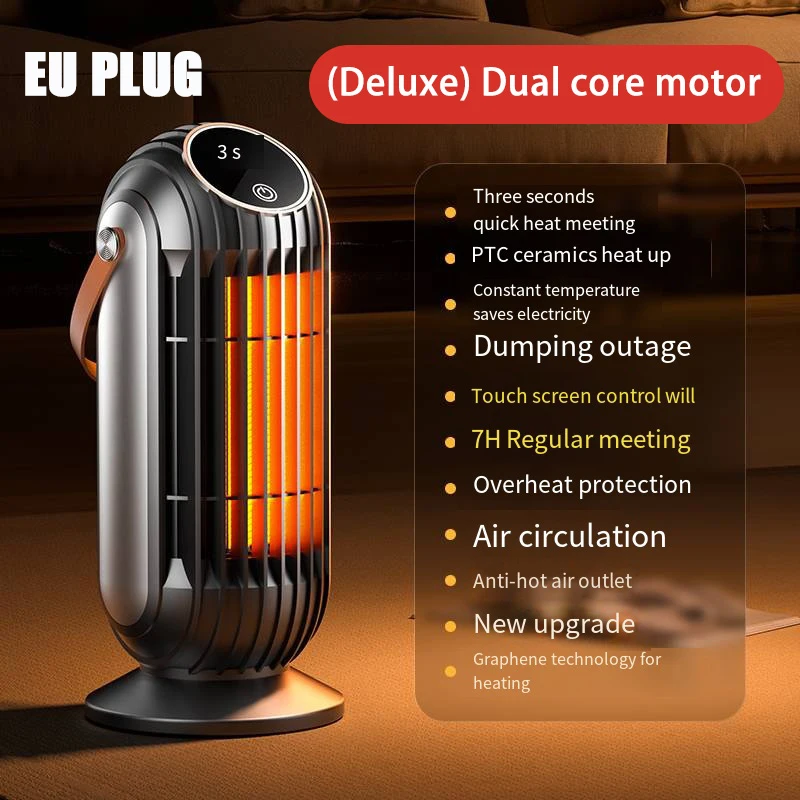 (versão Padrão Europeia) Aquecedor De 2000 W, Fio De Aquecimento Cerâmico Ptc, 4 Configurações De Temperatura