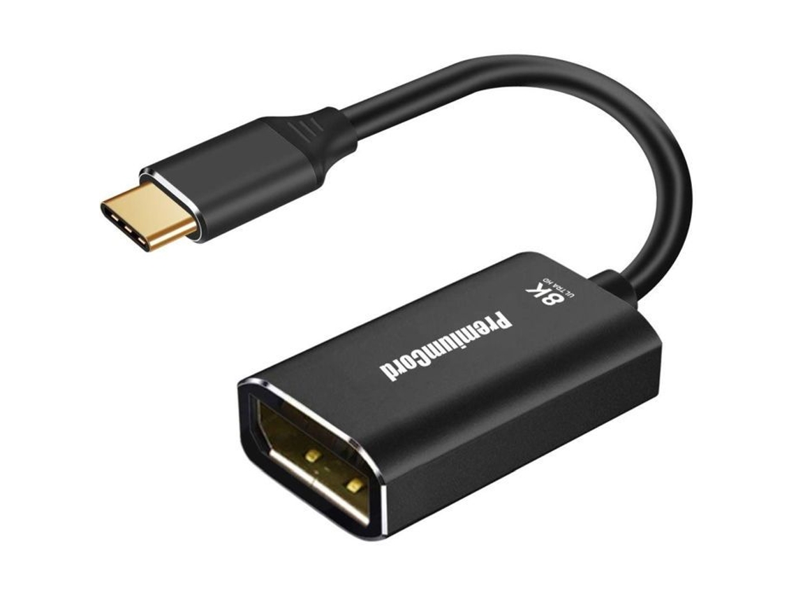 Adaptador Premiumcord Usb C Para Displayport Dp1.4 8k60hz E 4k120hz