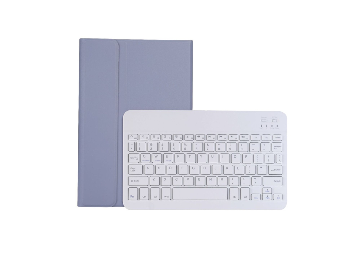 Lurelia Capa Com Teclado Bluetooth Para Lenovo Pad Pro 11.5 J716f Com Magnético E Layout Pt, Roxo E Branco