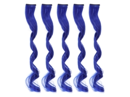 5 Piezas De Mechones De Pelo Largo Rizado Com Clips Coloridos Para Realçar O Cabelo