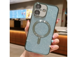 Capa De Tpu Para Iphone 16 - Glitter - Acabamento Eletroplástico - Magsafe