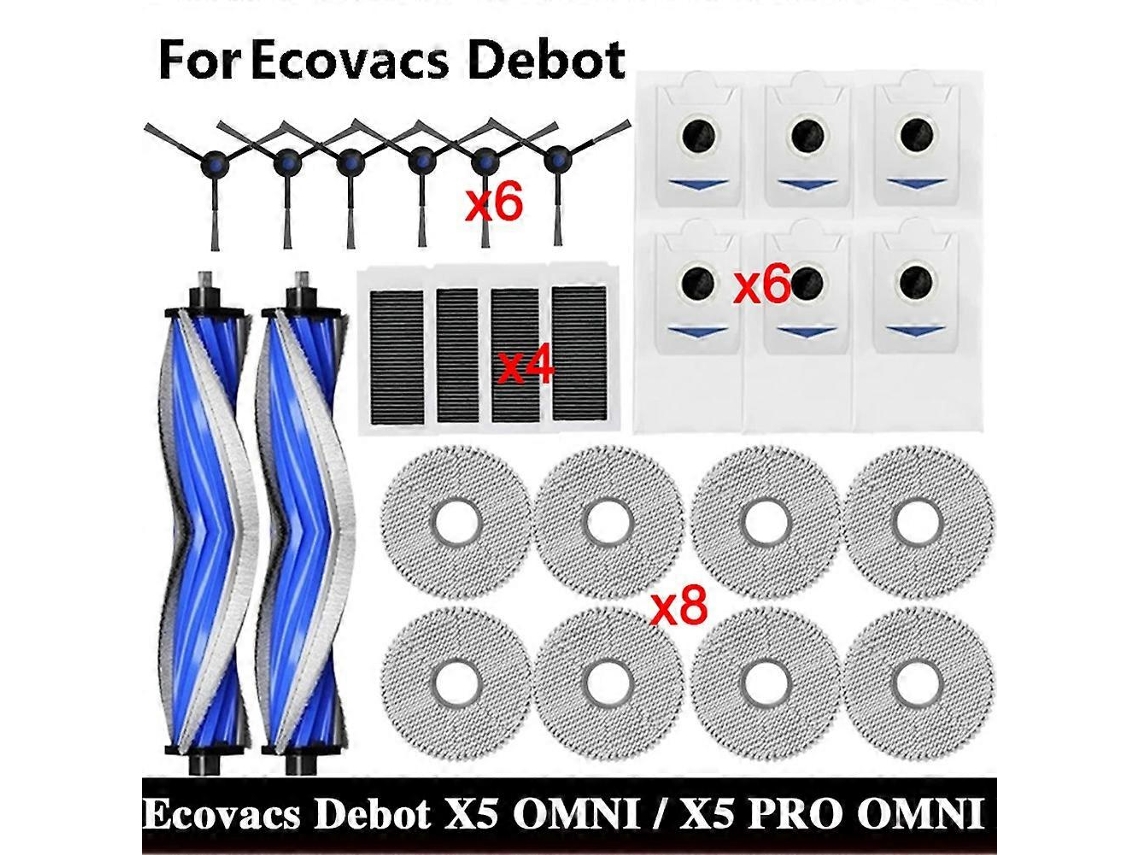 Peças De Reposição Para Aspirador Robô X5 Omni / X5 Pro Omni: Saco De Pó, Escova Lateral Principal, Filtro, Acessório Para Esfregão._glo