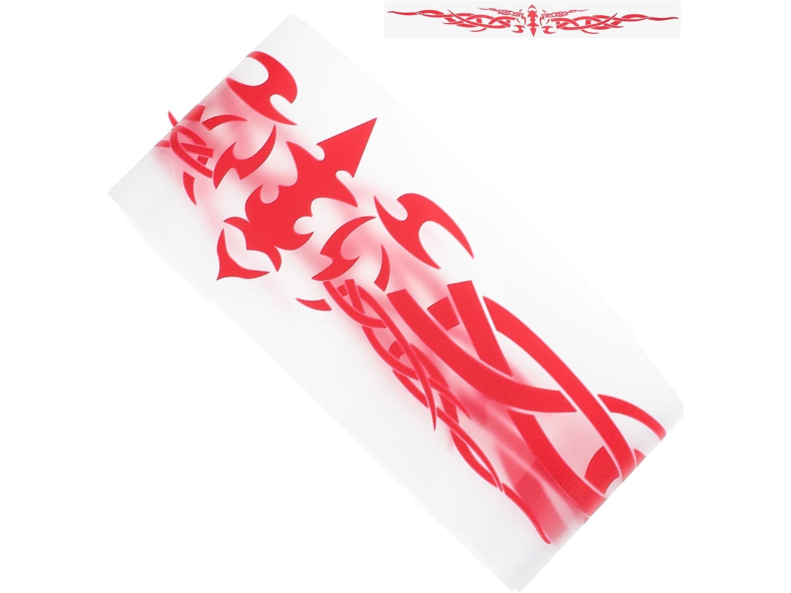 Adesivo vermelho para para-brisa com design exclusivo e Vazado.