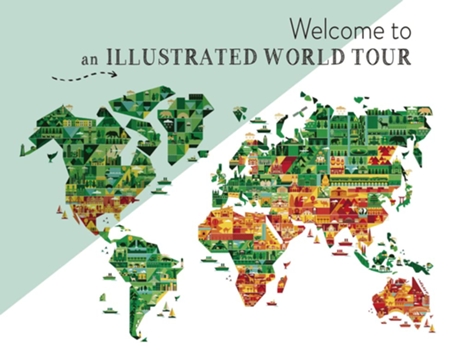 Livro Welcome to an Illustrated World Tour de Eva Minguet (Inglês - Capa Dura)