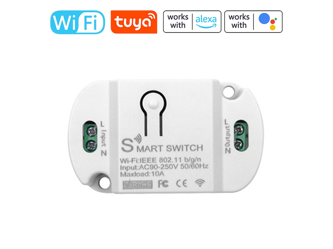 Módulo Conversor Inteligente Wifi Tuya, Interruptor Com Controle Remoto E Programável, Compatível Com Alexa Hogar