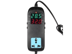 Termostato Eletrônico Led Display Digital Controlador de Temperatura Termostato Termopar com Soquete Ac 90V 250V Preto
