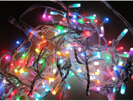 Série Led Rgb100 Leds Rgb com Cápsula Opaca com 10 Metros,Extensível Até 5 Séries.Cabo de Borracha Branco Sem Cabo de Alimentação,230Vip44. DECATILUM