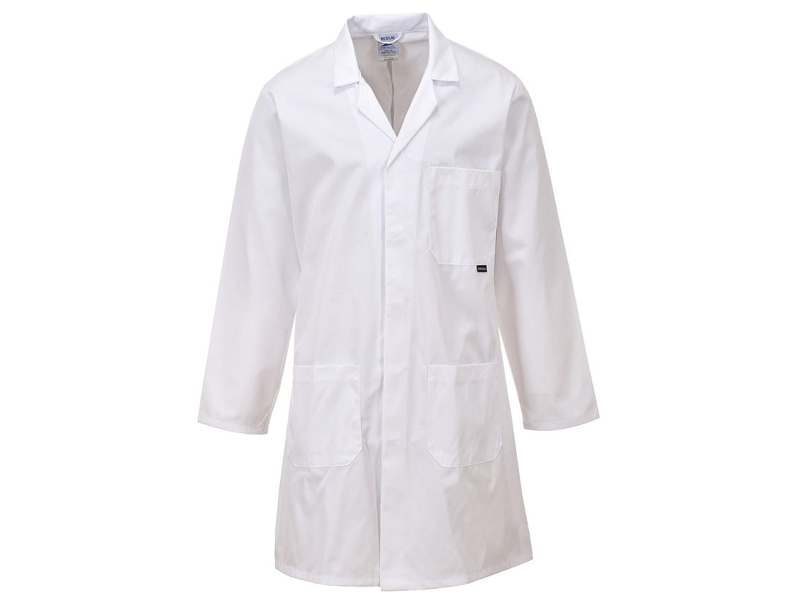 Casaco Padrão Para Trabalho Mecânico E De Laboratório Branco / S