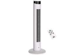 Ventilador de mesa com névoa, luz RGB, 3 velocidades, oscilação 90°, timer 10h, controle remoto, branco ZENCORE SERVICES