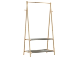 Vidaxl Roupeiro Com Prateleiras 96x45,5x150,5 Cm Bambu