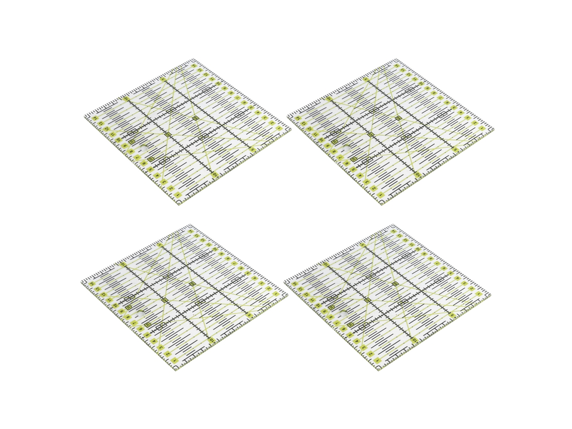 Laxiscreed Régua De Quilting Com Duas Cores E Linhas De Grelha Para Costura Precisa