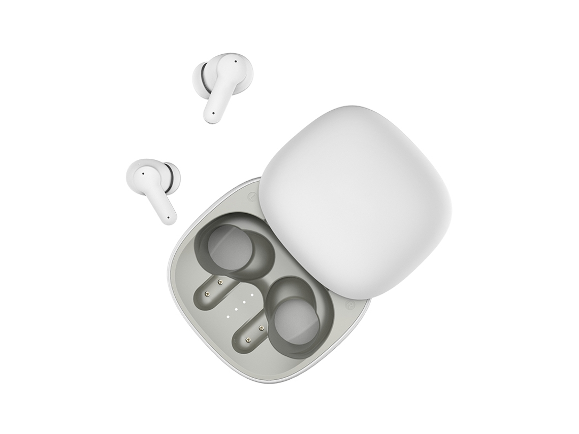Fones De Ouvido Bluetooth Sem Fio (brancos), Com Controle Por Toque, 4 Alto-falantes, Cancelamento De Ruído E Baixa Latência.