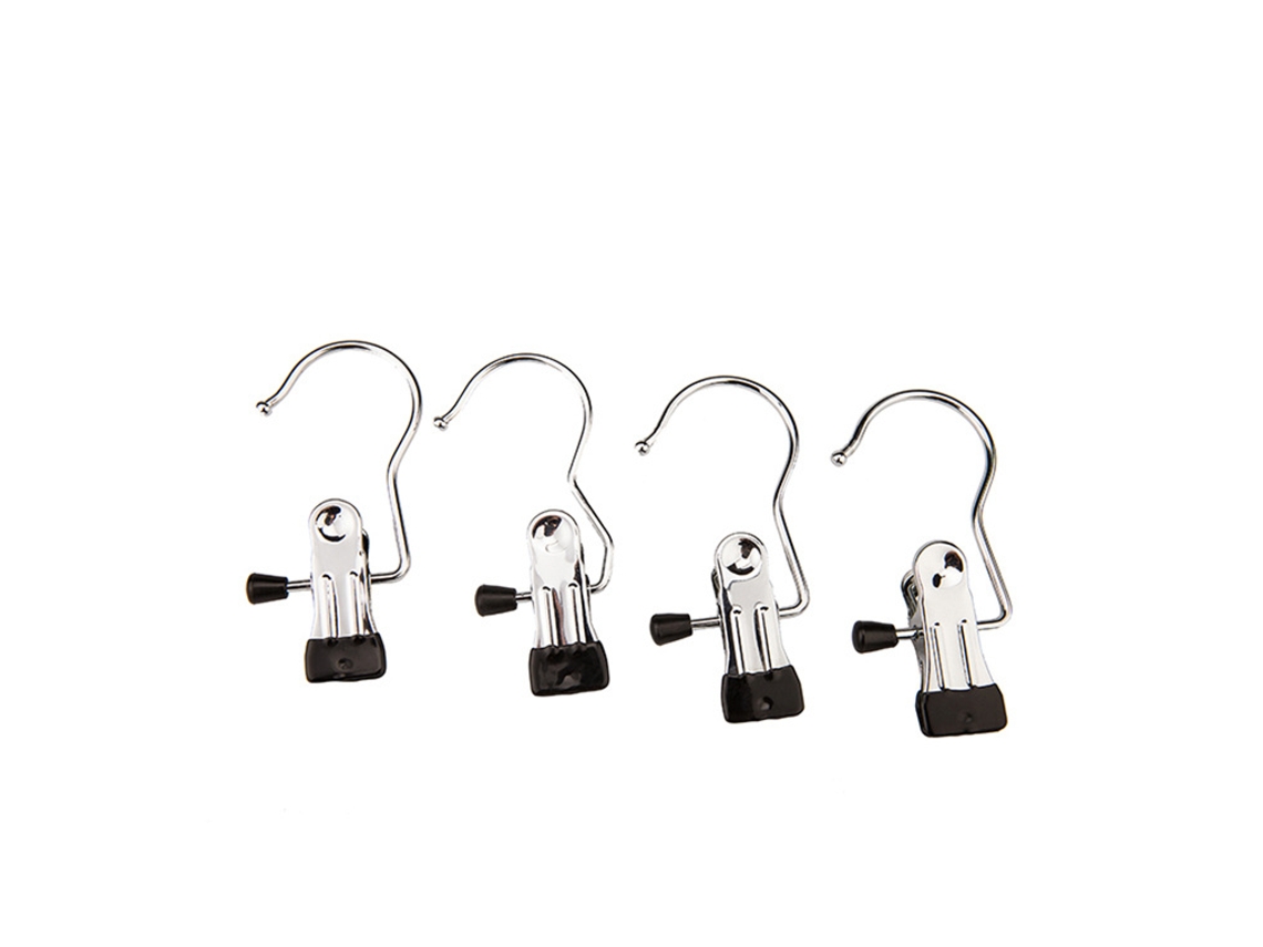 Conjunto De 4 Ganchos Portáteis De Metal Inoxidável Para Pendurar