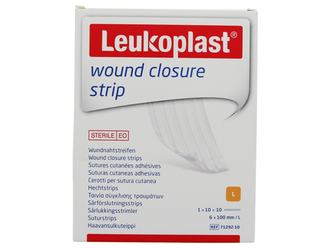 Suturas adesivas de pele Leukoplast 1 x 10 tiras 6 x 100 mm ESSITY