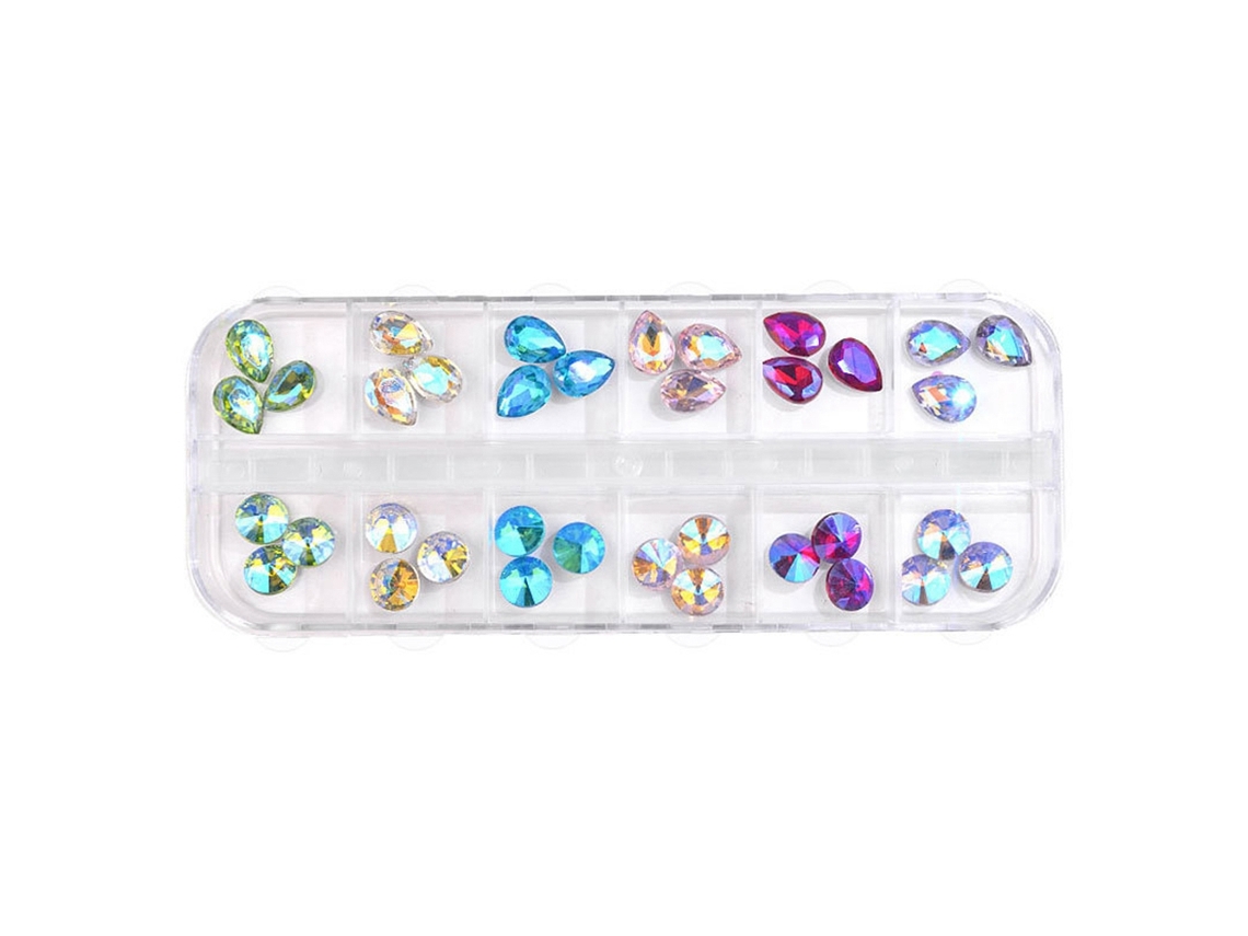 Paillettes E Strass De Arte De Unhas Em Forma Irregular Misturadas Decoração Diy Manicure 03
