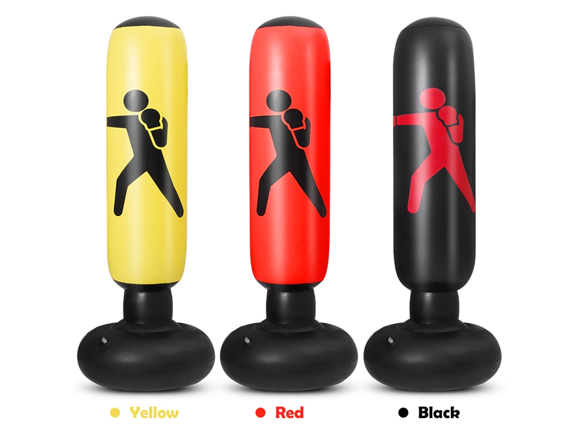 BOLSA de boxe inflável 160cm de PVC com base estável para treino de boxe indoor e outdoor
