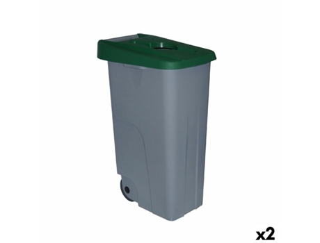 Caixote do Lixo com Rodas Denox 85 L Verde 58 x 41 x 76 cm