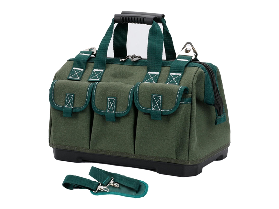 Mochila De Ferramentas De Lona De Grande Capacidade Portátil Multifuncional Reforçada Para Eletricistas E Artesãos