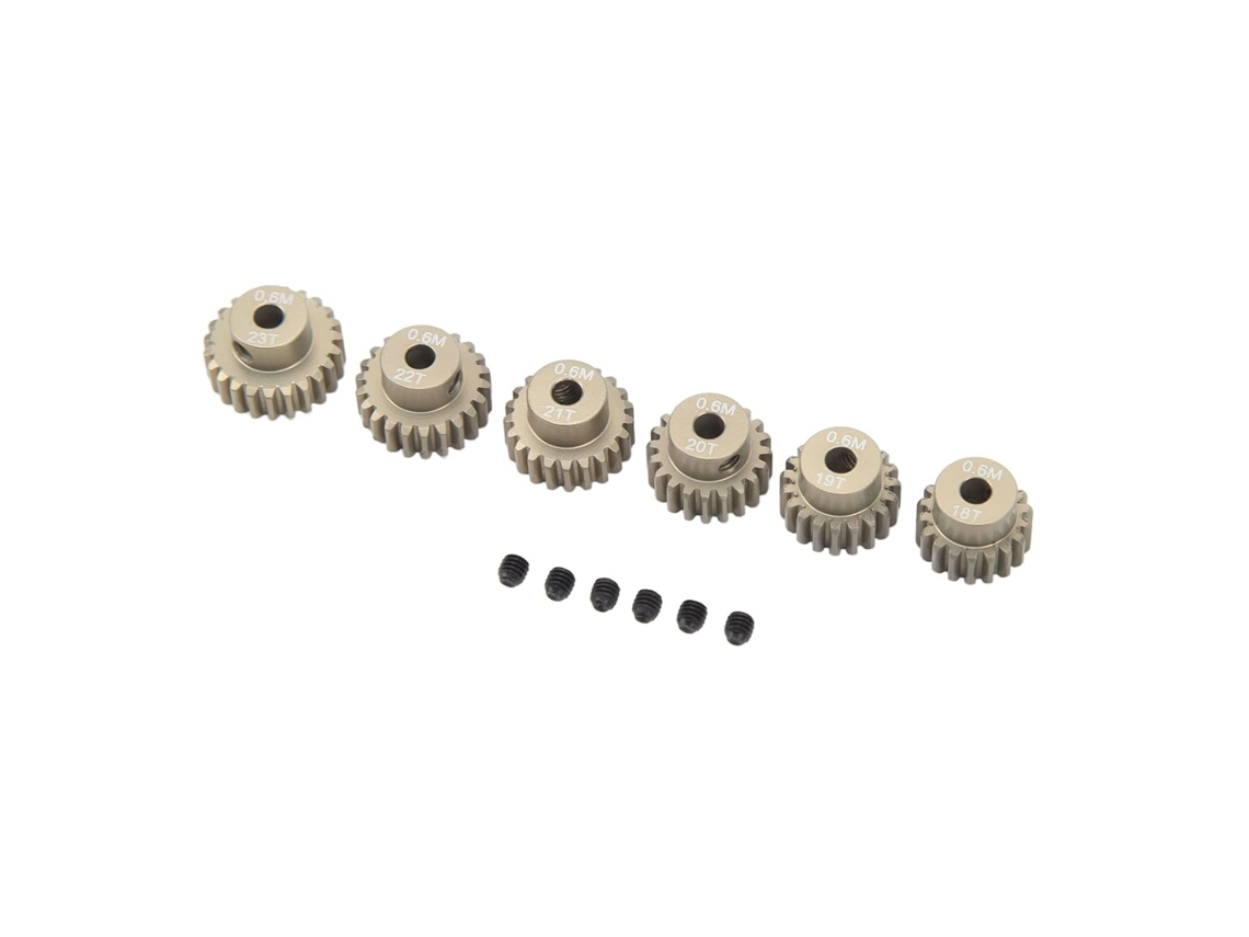 Pinhão Rc 3,175 Mm 18t 19t 20t 21t 22t 23t em Metal para Carros Escala 1/8 SFUSHOS