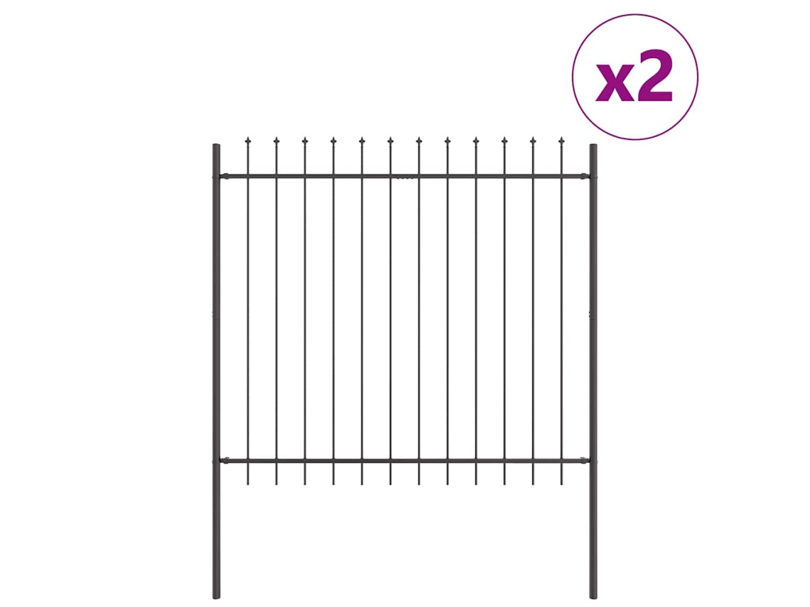 Cerca Para Jardim 2 Pcs Cinzeto 3,4 X 1,5 M