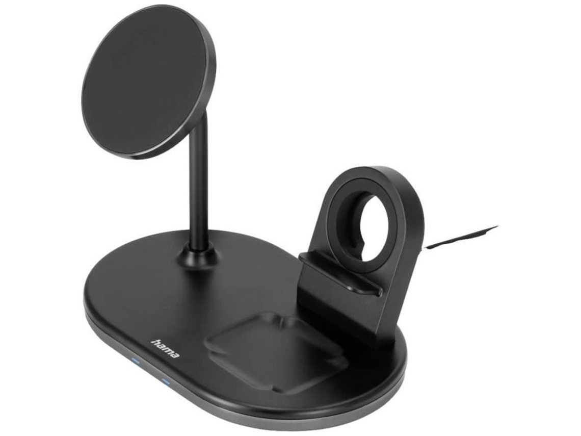 Carregador Multiindutivo HAMA Magcharge 00187272 Tomadas Padrão Qi Pretas