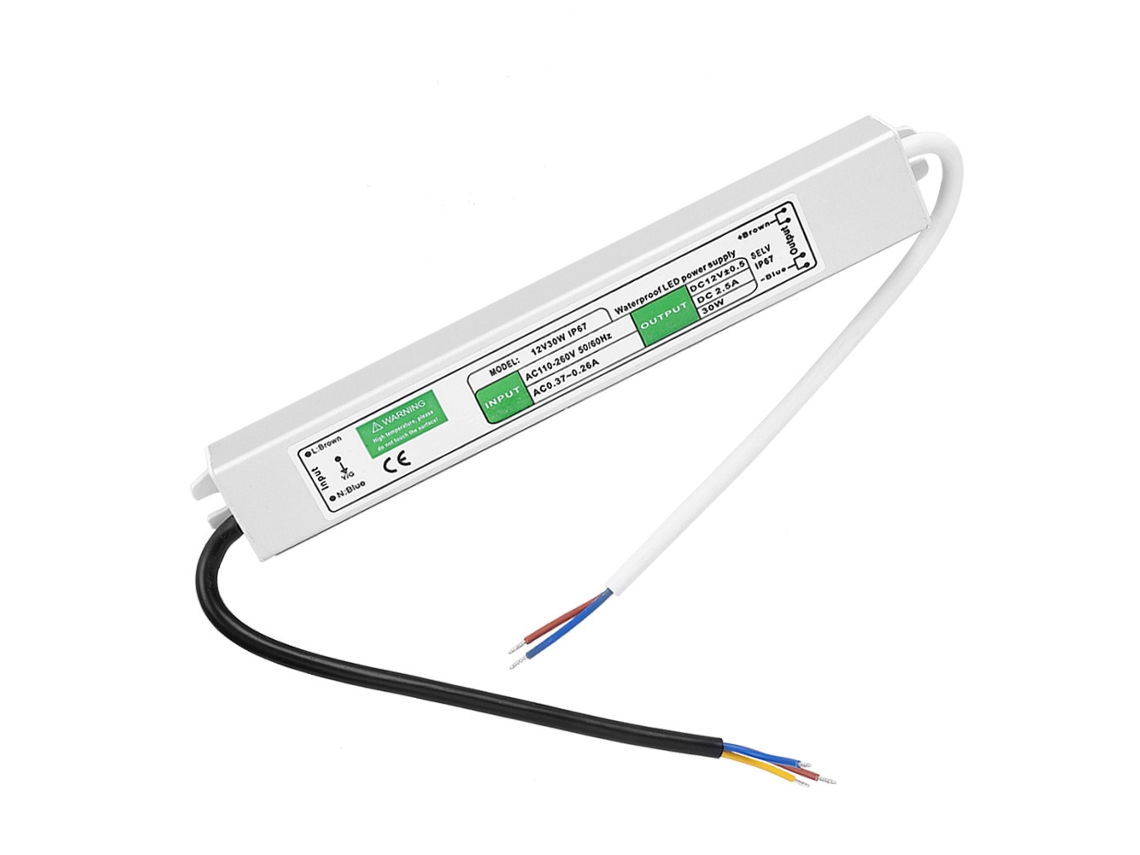 Laxiscreed Fonte De Alimentação Led 12v 30w À Prova De Água Para Uso Externo