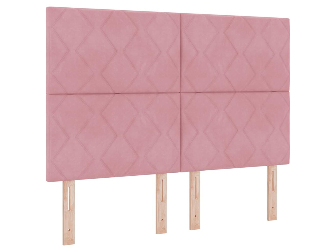 Cabeceira | Painel De Cama Rosa 160 Cm Veludo