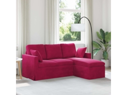 Vidaxl Sofá Vinho Vermelho 178 X 134 X 80 Cm Veludo