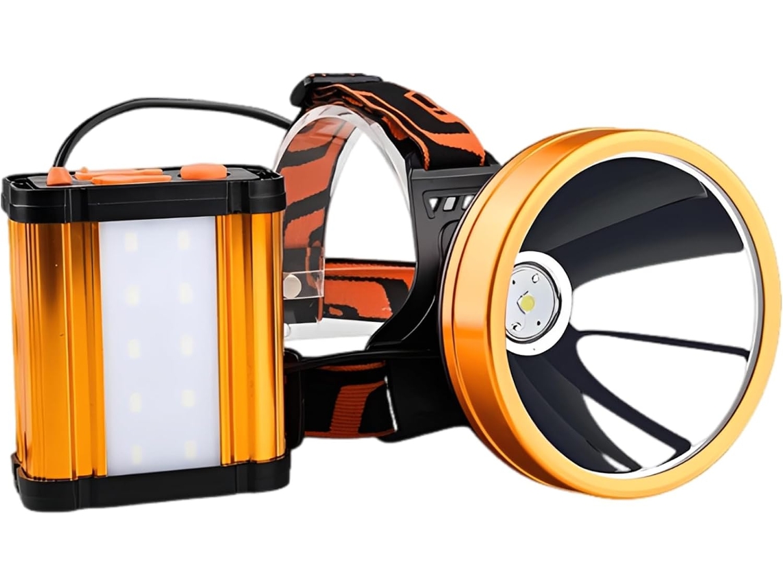 Lanterna De Cabeça Led T6 Super Brilhante, Recarregável, Com 6