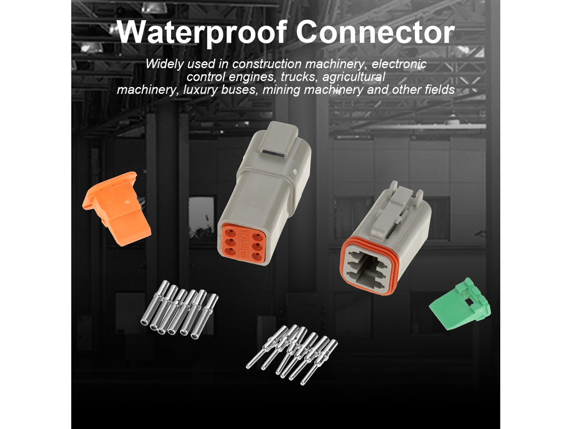 Laxiscreed Conectores De Fiação Elétrica Impermeáveis Para Automóveis, 6 Pinos, Pack De 5