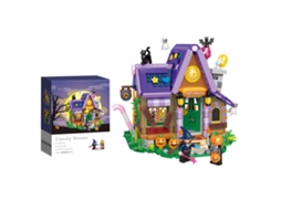 Ats kit de Construção de Mini Casa de Halloween com Blocos Divertido e Educatsivo para Meninos e Meninas