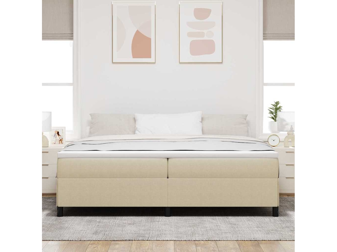 Vidaxl Cama Box Cinza Verde 200 X 200 Cm Tecido De Veludo Cotele