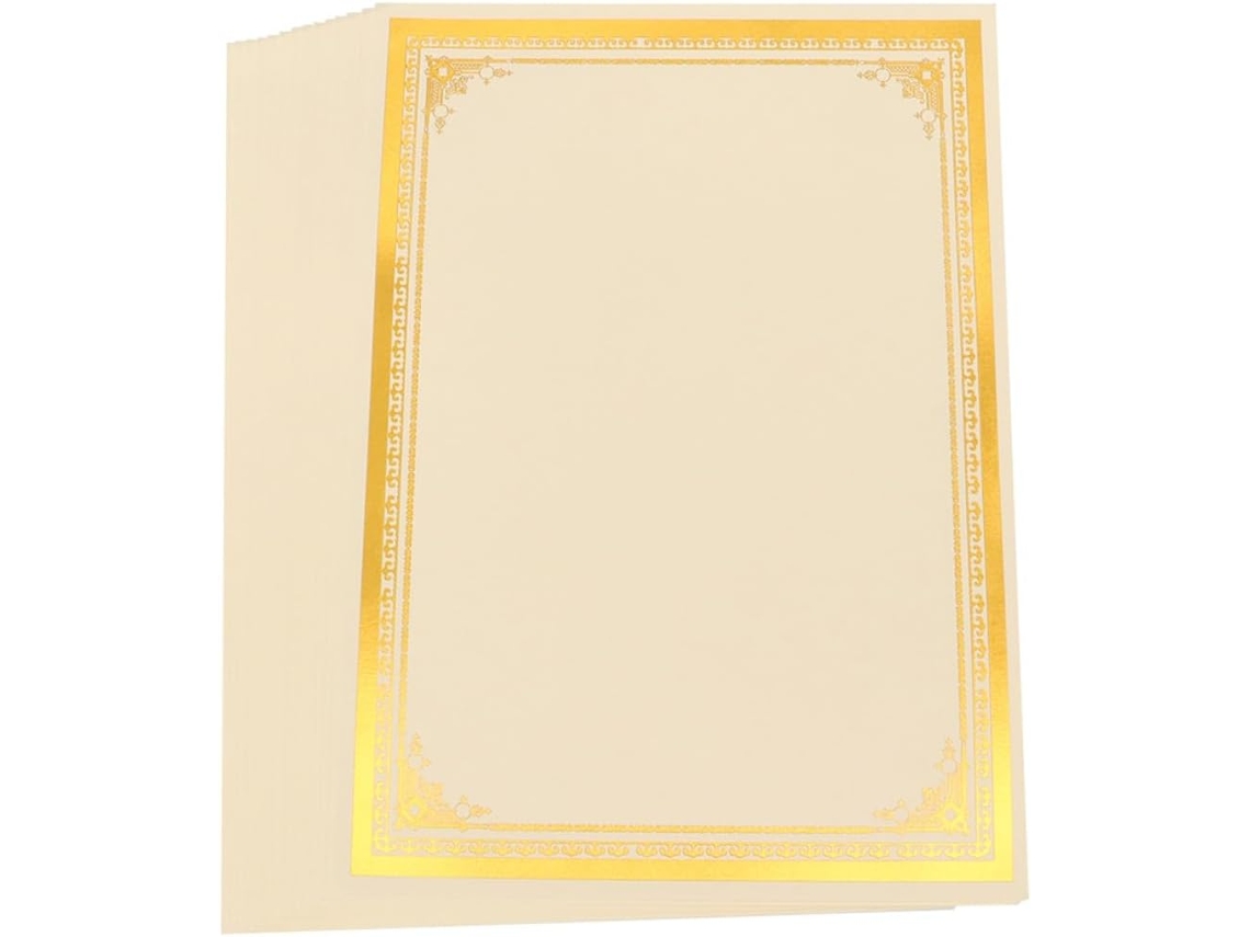 Lote De 8 Folhas De Papel Interno Para Certificado A4 Placa Ou Formato Vertical Ou Horizontal
