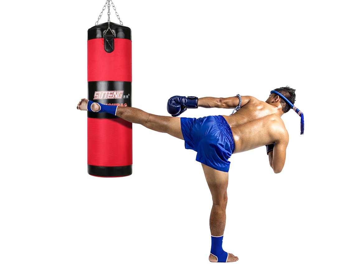 Saco de Boxe Suspenso, Vazio, Recheável, Capacidade até 20kg, para Boxe e Fitness S/MARCA
