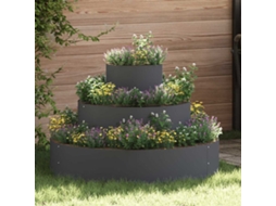 Vidaxl Vaso De Jardim Antracite 90 X 90 X 20 Cm Aço Laminado A Frio