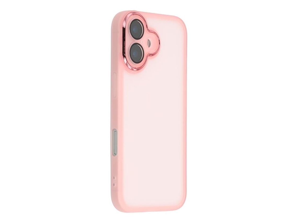 Capa Para Iphone Air Com Moldura De Câmera Eletroplaqueada - Rosa Transparente
