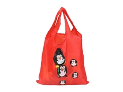 Saco de Compras Punho Robusto Boa Aderência Cartoon Design Saco de Supermercado Dobrável Animal Padrão Storag Fruta Storag GOKOCO