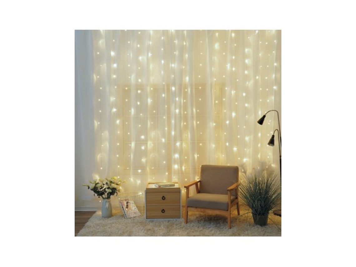 Cortina Led Luminosa 2X2M Luz Fria GSC