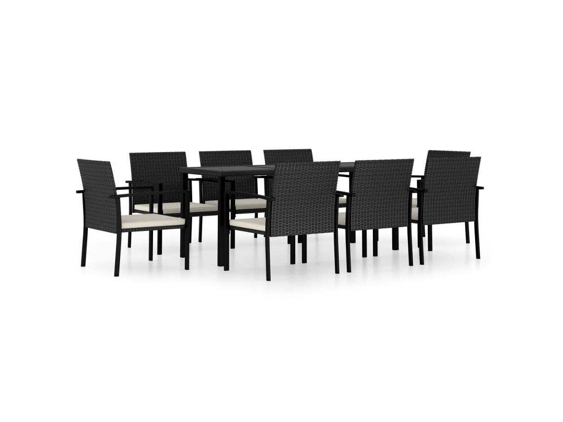 Dining Set, Dining Sets Vidaxl Preto Rattan / Vime (n/a)