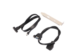 Cabo De Extensão Do Painel Frontal De Tipo E Para Tipo C 0,5m 20gbps Usb 3.2 Plug And Play Com Suporte