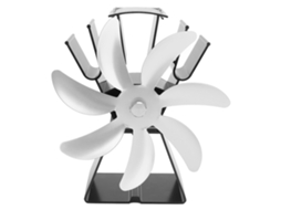 Ventilador Para Lareira Laxiscreed Com 7 Pás Verticais E Base Trapezoidal, Autoalimentado Termoelétrico