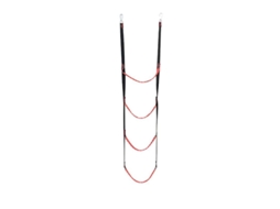 Escalera De Cuerda Plegable Portátil 4 Pasos Para Barco Kayak Dinghy Natación Antideslizante 4 Escadas Rojo