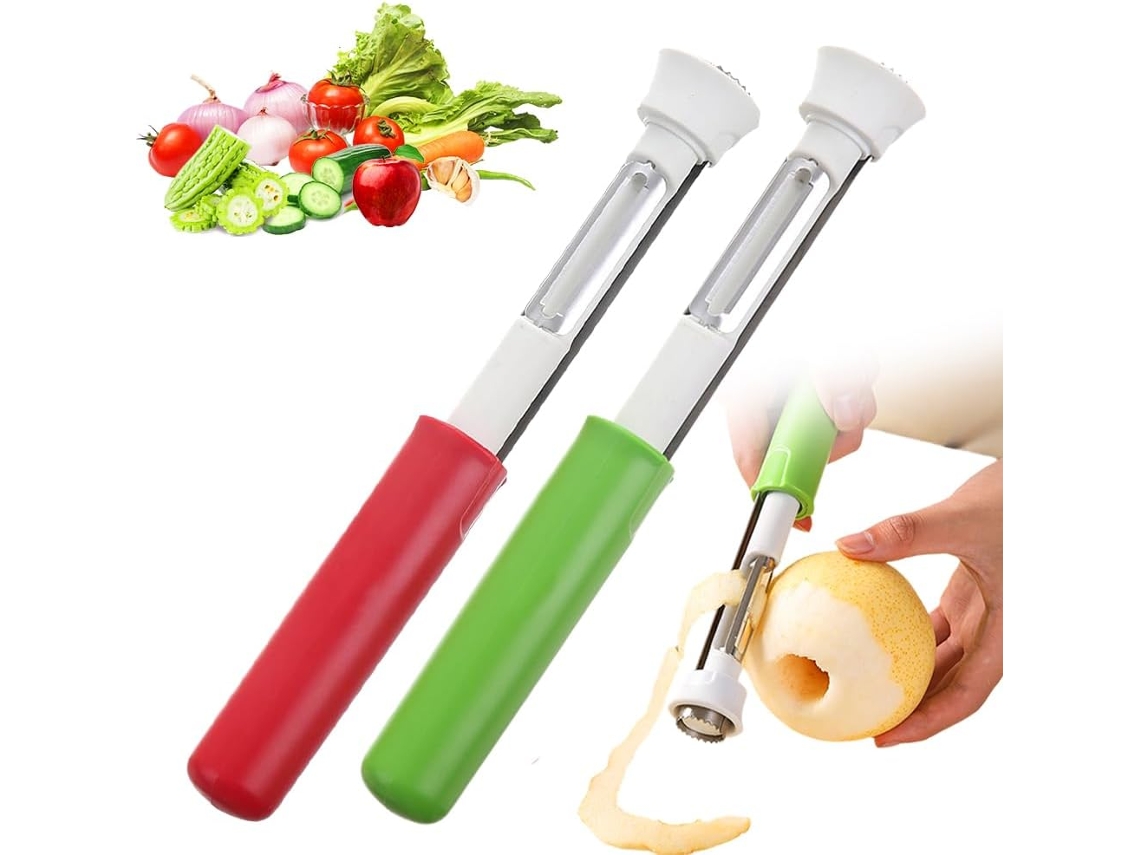 Descaroçador De Maçãs Zeuxo (vermelho Verde, 2 Peças No Total)