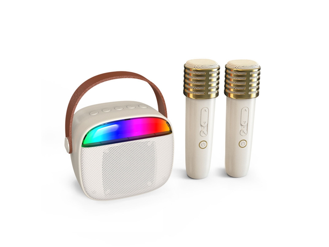 Microfones Portáteis EOOCOO (com luzes, duplos)